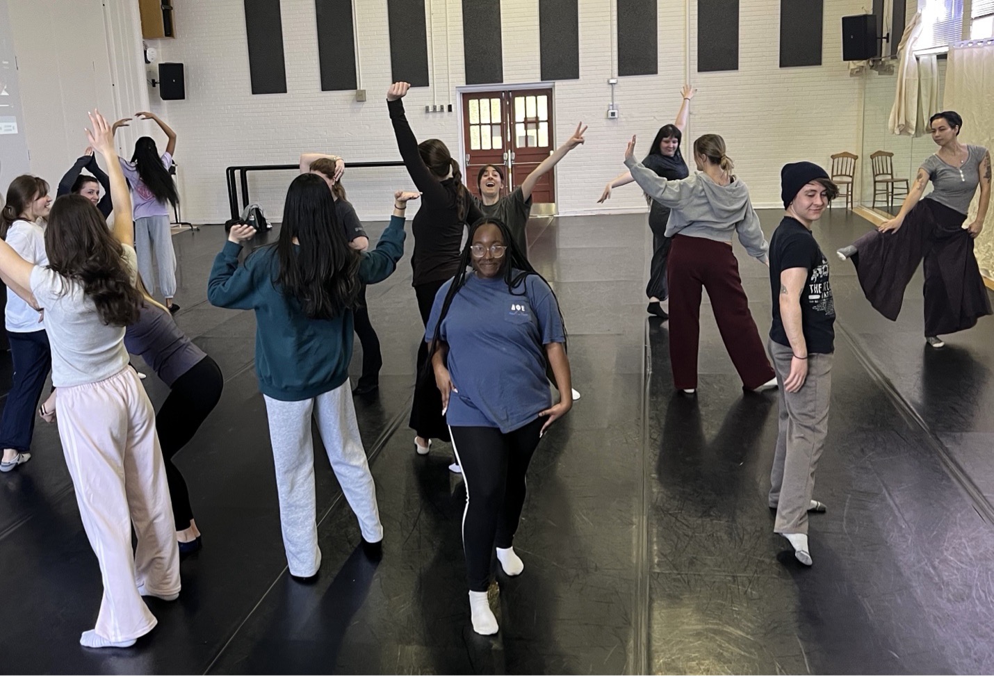 Students in Creative Movement for Well-being dancing