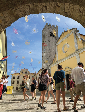 Pictured: students during Croatia study away