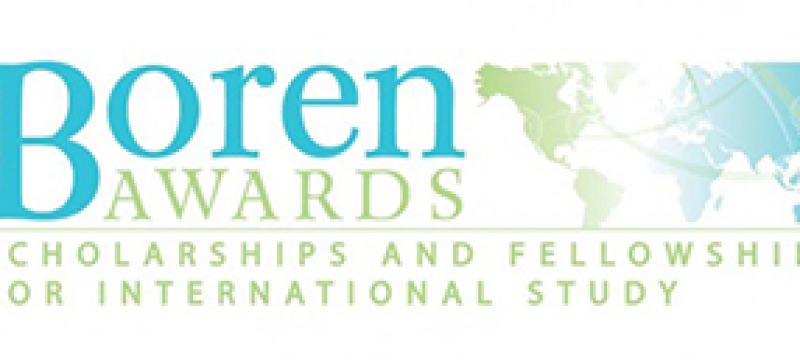 Boren logo with globe