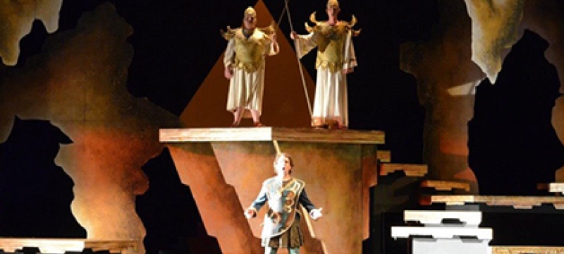 three singers on stage - opera