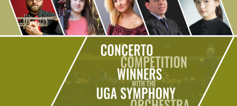 graphic with five headshot photos, green with white text