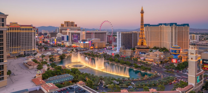 color-enhanced photo of the LasVegas strip