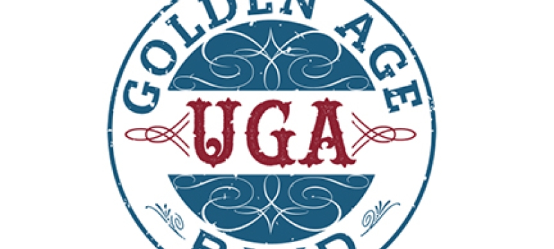 golden age band graphic in blue and red