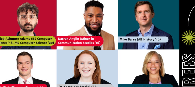 Headshot photographs of alumni winners