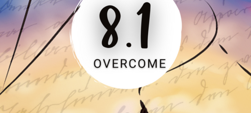 graphic with words and numerals over cursive writing