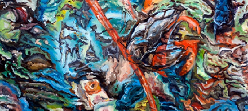 colorful painting on copper