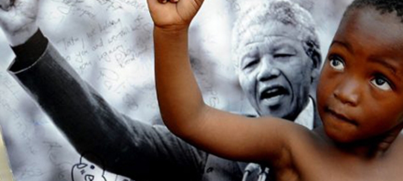 Poster with man and child