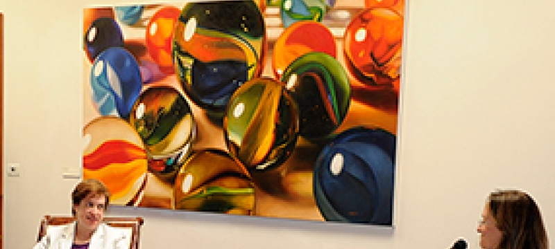 painting with seated people