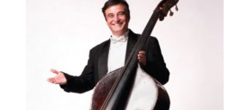 man with double bass 