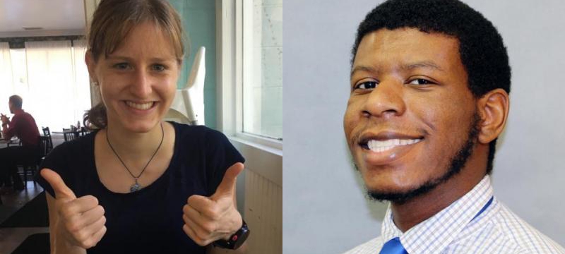 photos of one woman and one man