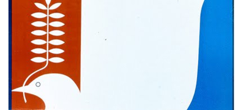 Dove graphic in red white and blue