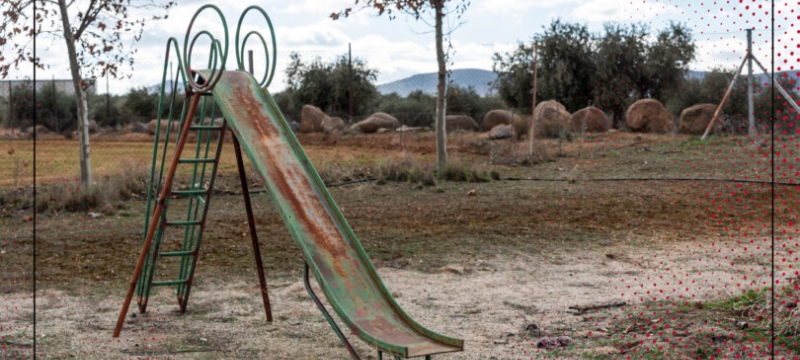 photo of abandoned sliding board, playground