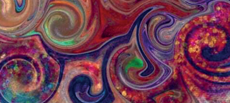 graphic of tree with colorful swirls