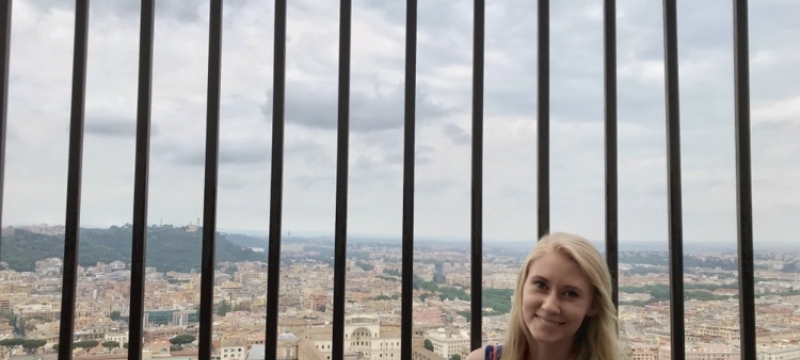photo of woman infant of a view of Rome