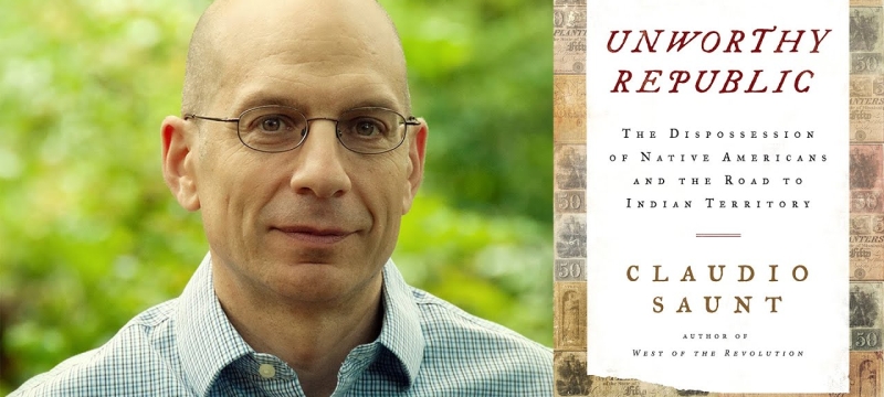 photo of man and cover of book