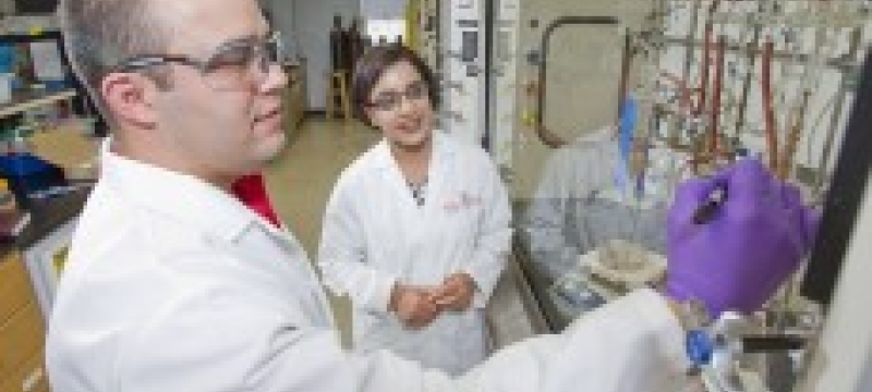 Dhar and Marrache in the lab