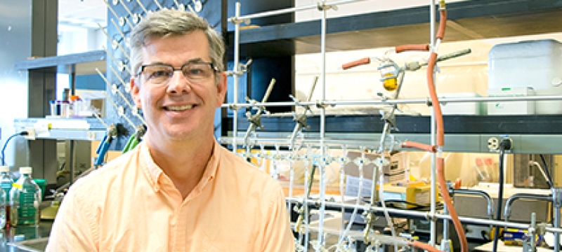 man in lab color photo