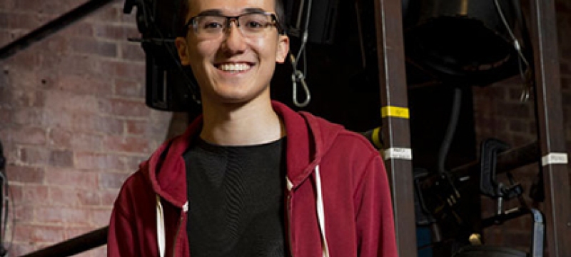 photo of man backstage at a theatre