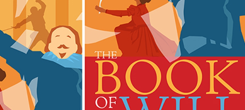 color graphic for theatre production with words