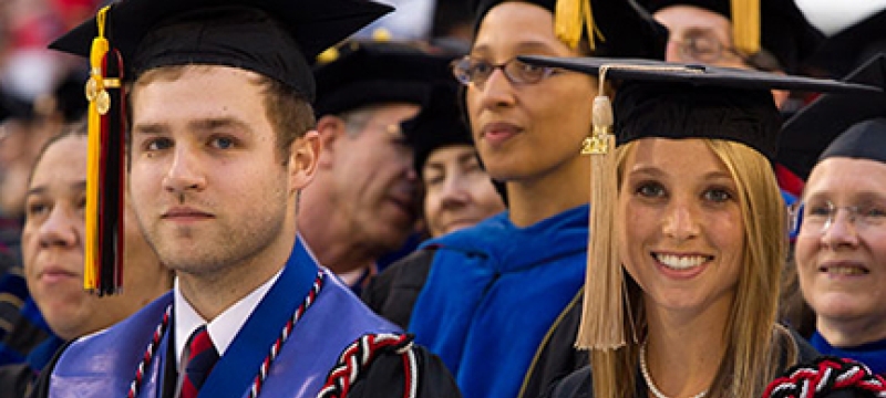 people in caps and gowns