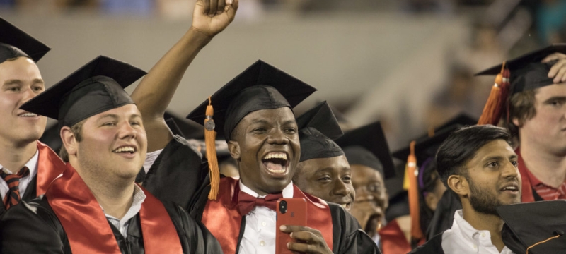 photo of graduates at commencement