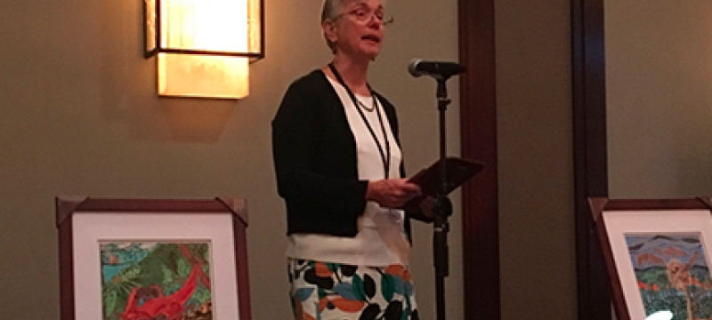 photo of woman at mic