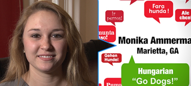 woman with quote boxes in red