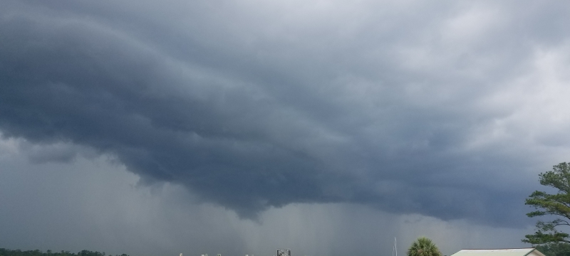 photo of a storm on the Skidaway intercoastal 