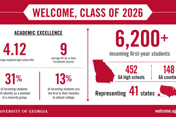 graphic with red and white text and images