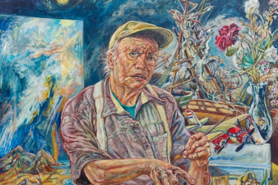 photo of a painting of a man