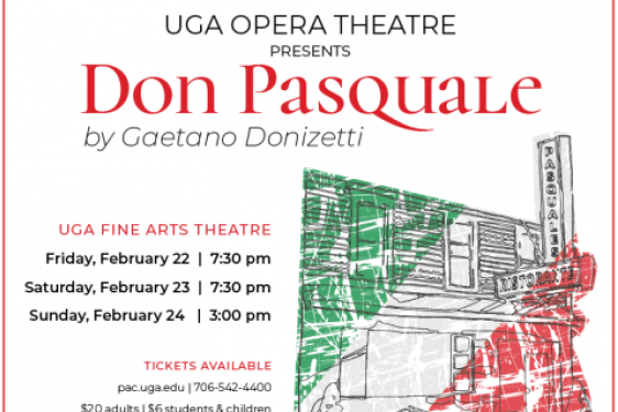 graphic with test and sketch colored in Italian flag scheme