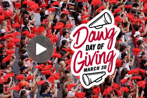 photo of crowd with graphic and text