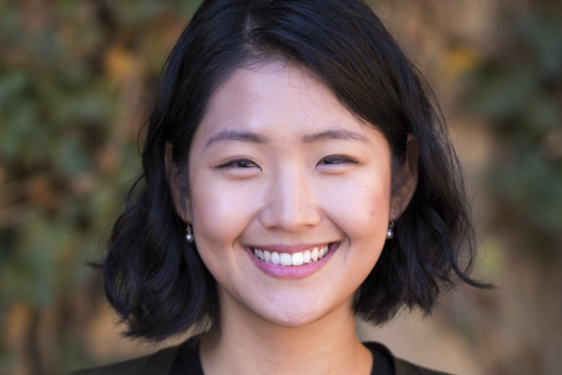 headshot photo of woman, outdoors