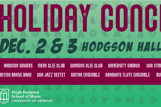 graphic with words on green and red band