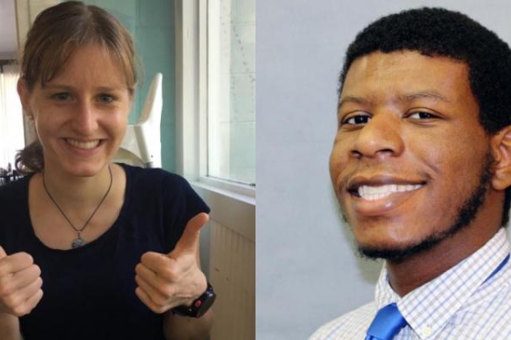 photos of one woman and one man