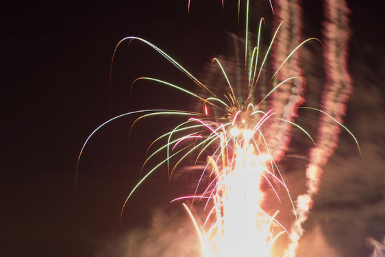 photo of fireworks at night