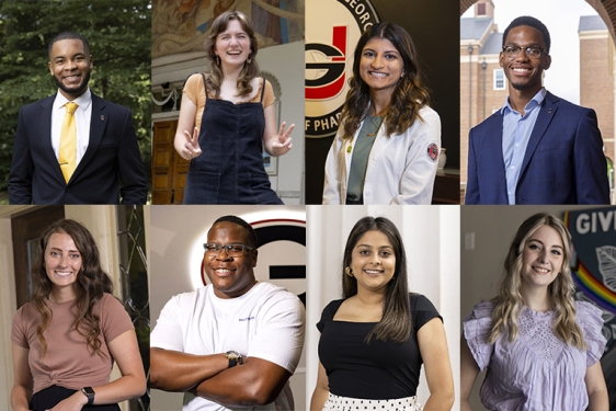 composite of eight students photos