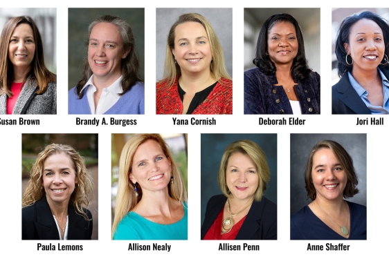 headshot group of nine women
