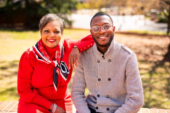 photo of two people, outdoors, day