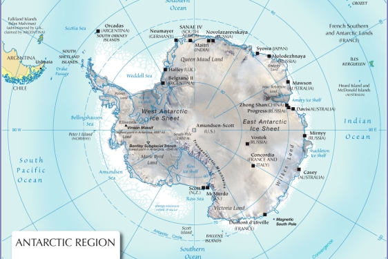 map of Antarctica