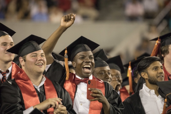 photo of graduates at commencement