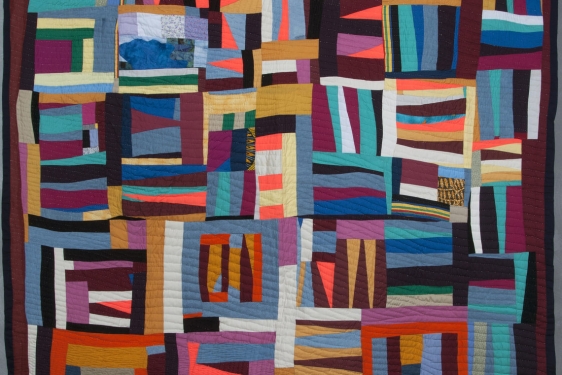 photo of a multi-colored quilt