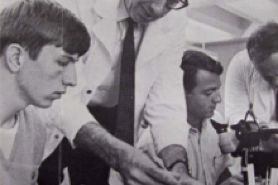 Pictured: Hope Ritter with students 